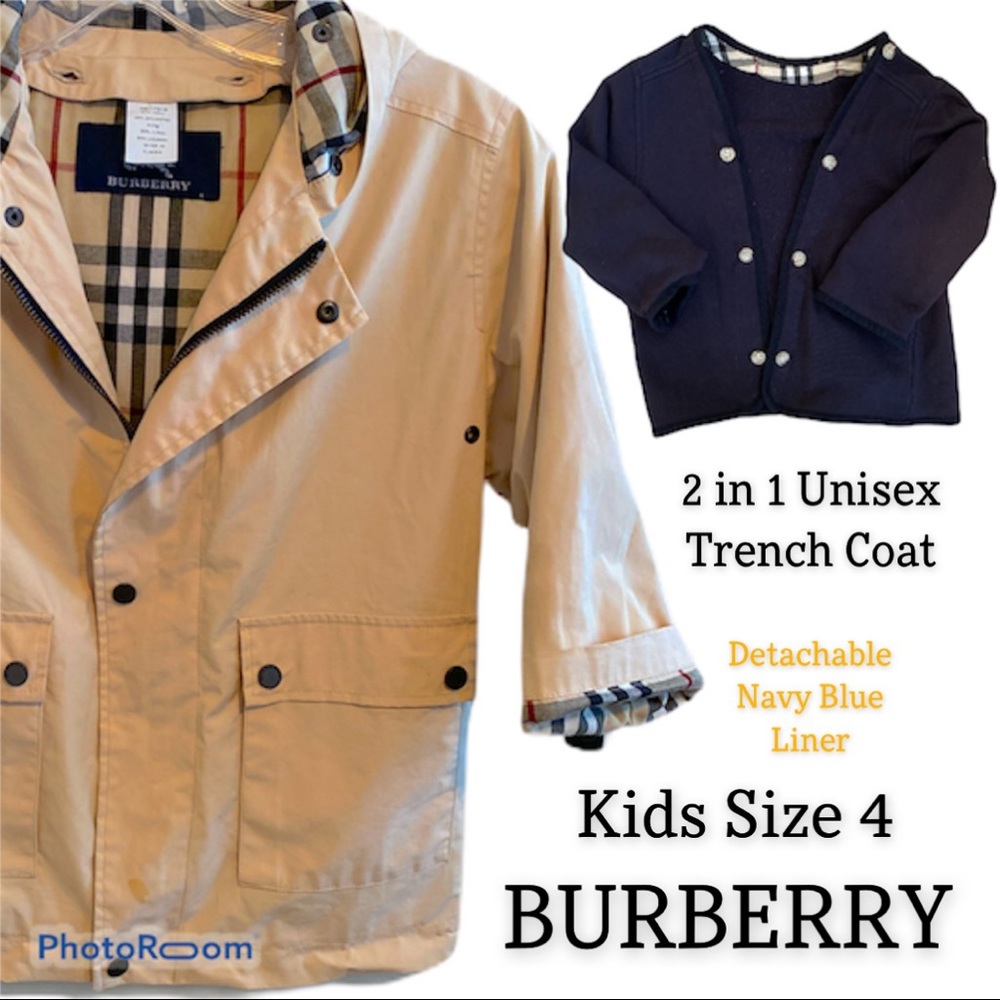 Kids Burberry Lined Trench Coat